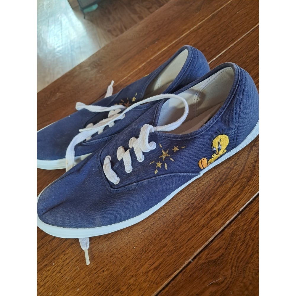 Rare Vintage Keds 90's Looney Tunes High-Top Canvas Sneakers Shoes Womens Size 8